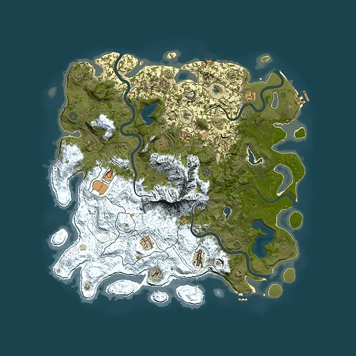 Rust map seed 198873738, 5000x5000m top-down preview