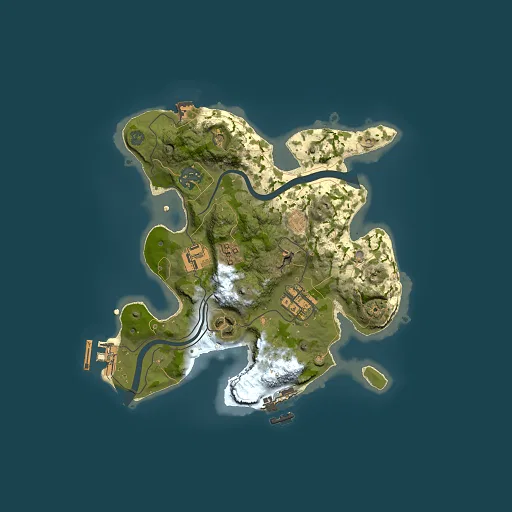Rust map seed 1844058440, 2500x2500m top-down preview