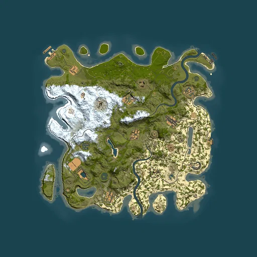 Rust map seed 1574231372, 4000x4000m top-down preview