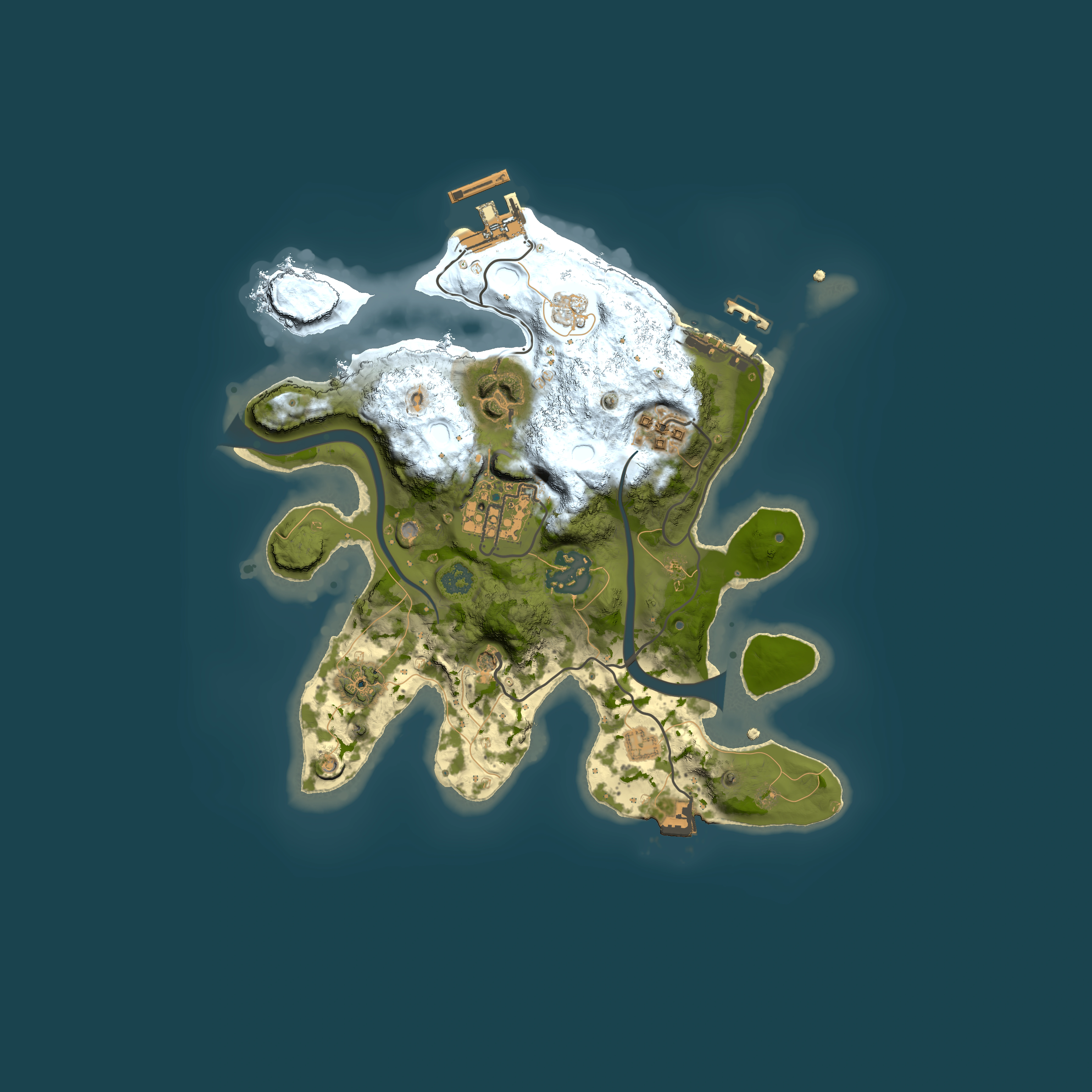 Full top-down render of Rust map seed 725763377, 2500x2500m