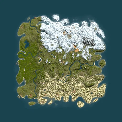 Rust map seed 75785174, 6000x6000m top-down preview
