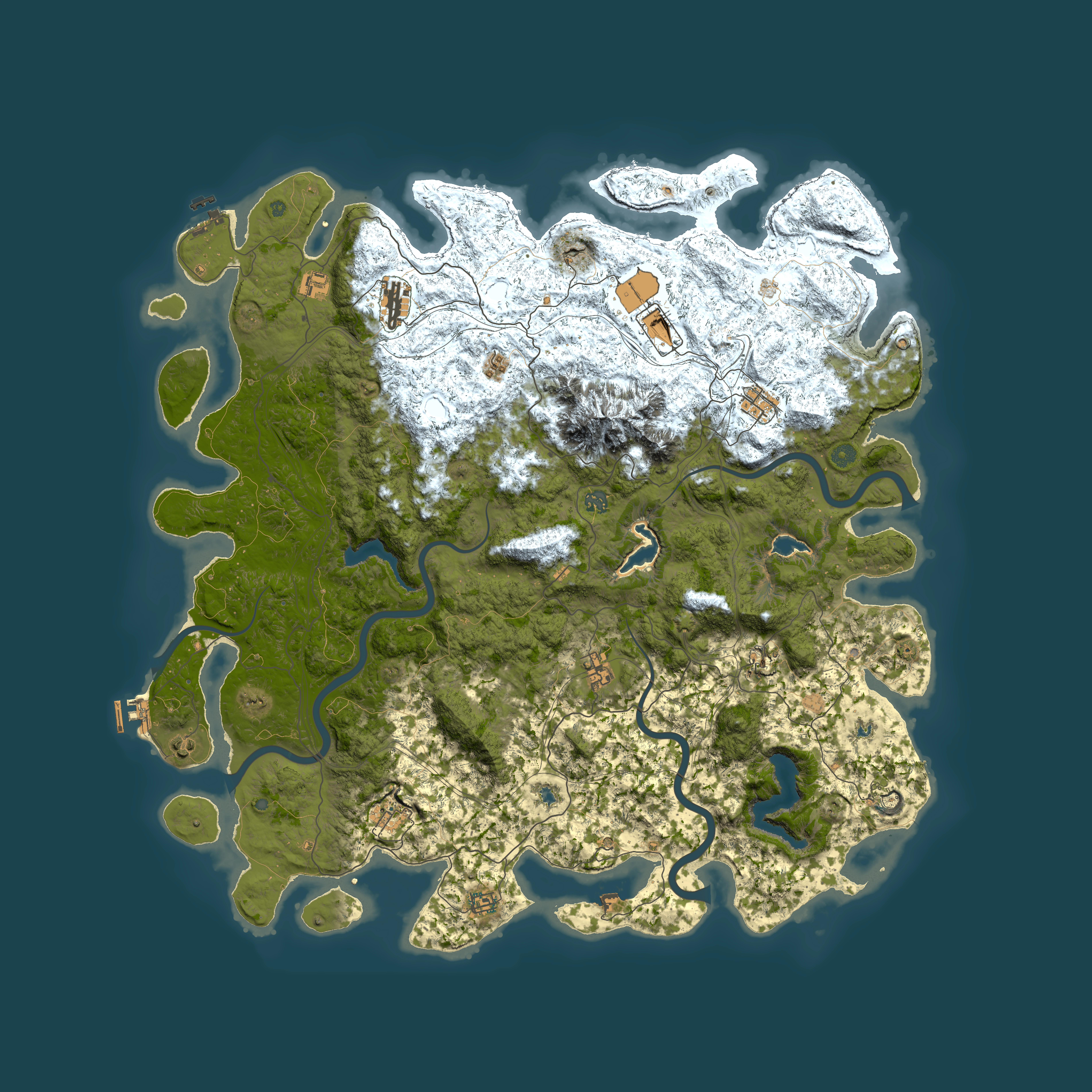 Full top-down render of Rust map seed 1889211861, 5500x5500m