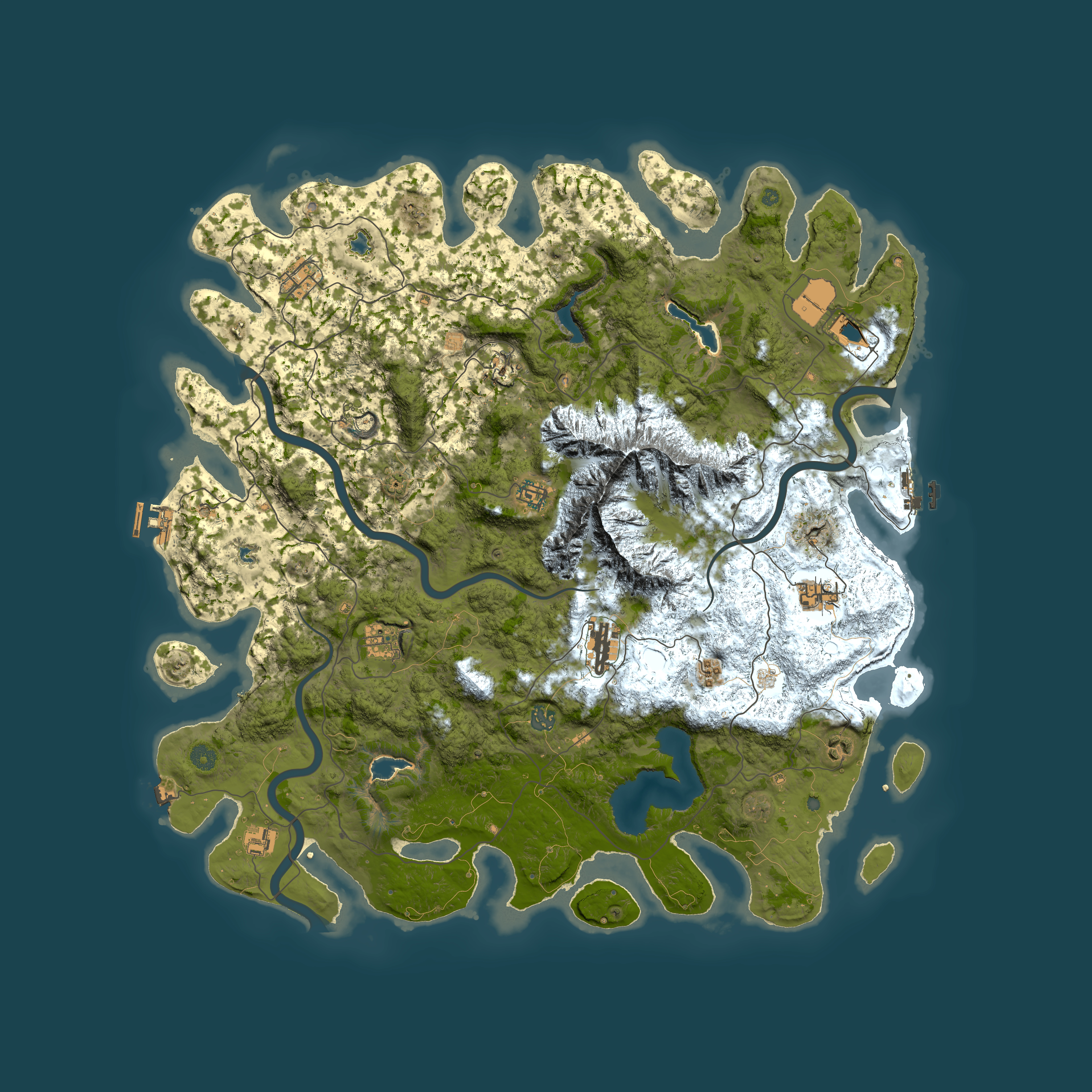 Full top-down render of Rust map seed 1286786343, 5000x5000m