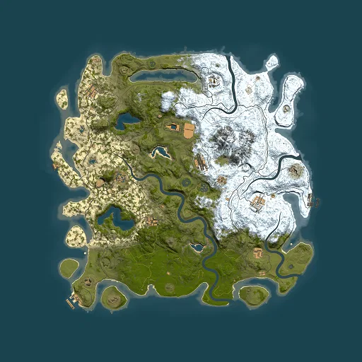 Rust map seed 1863804363, 5000x5000m top-down preview