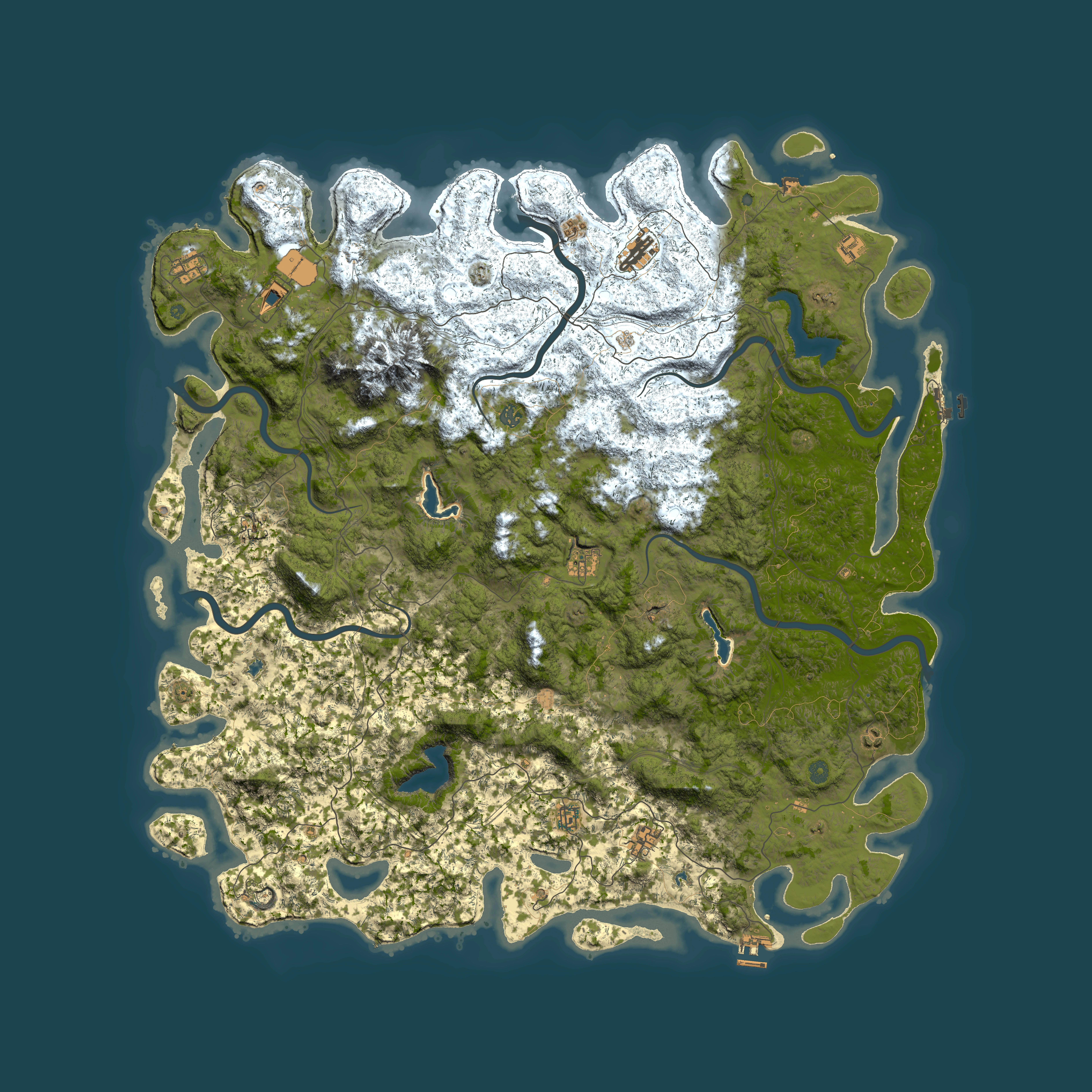 Full top-down render of Rust map seed 353576044, 6000x6000m