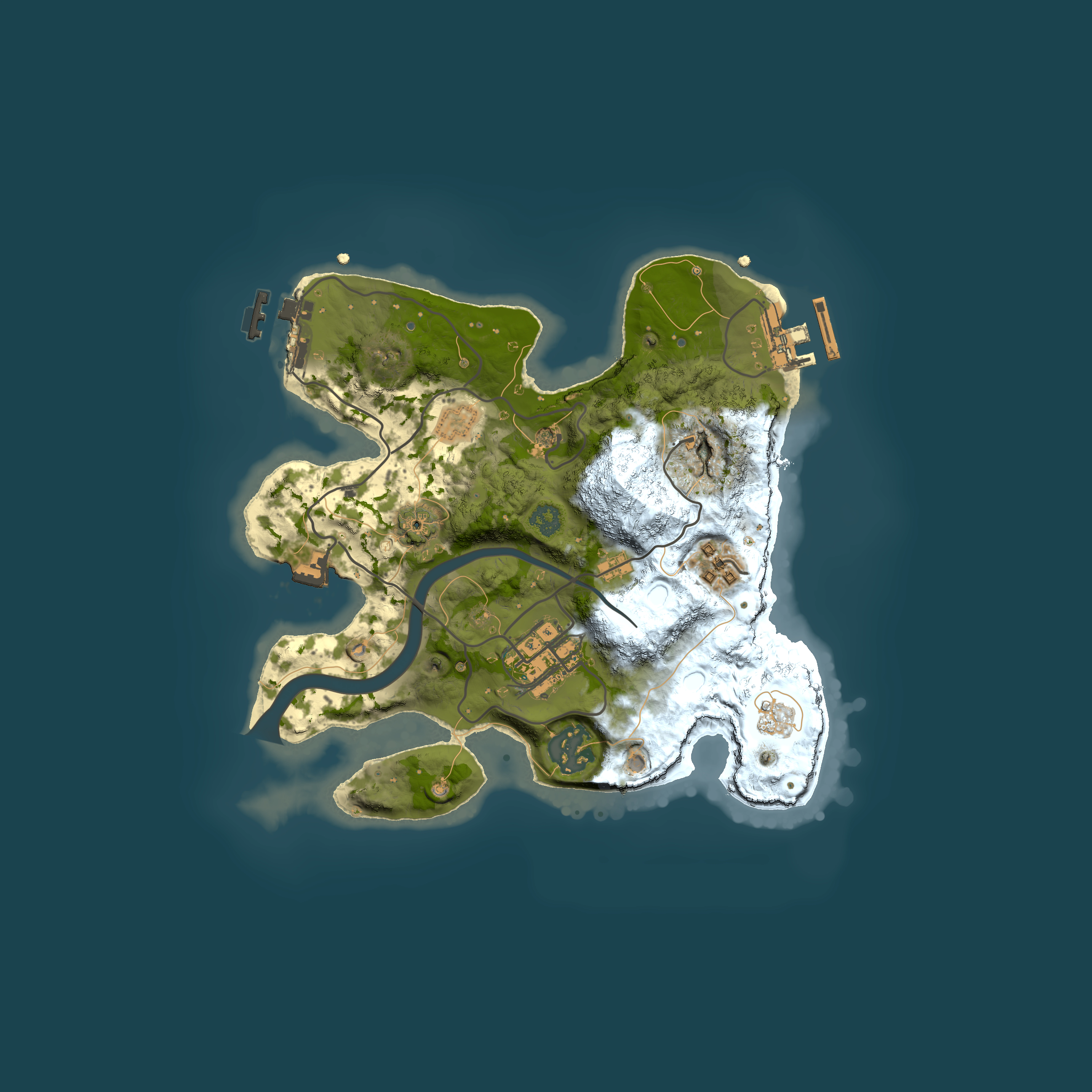 Full top-down render of Rust map seed 220537698, 2500x2500m