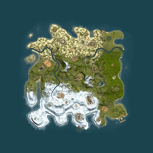 Rust map seed 548409261, 4000x4000m top-down preview