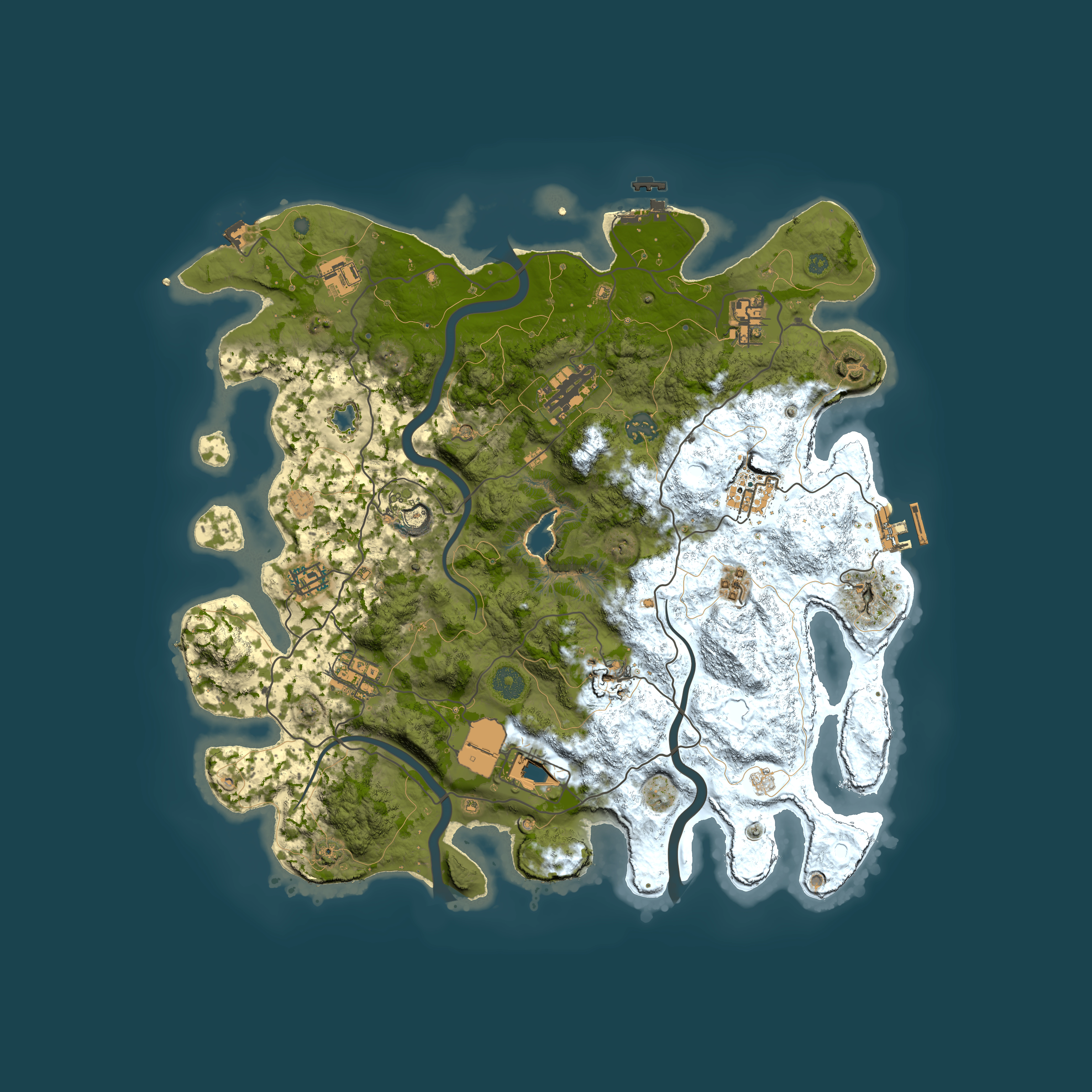 Full top-down render of Rust map seed 1976972606, 4000x4000m