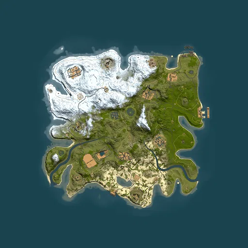 Rust map seed 2025443482, 3500x3500m top-down preview