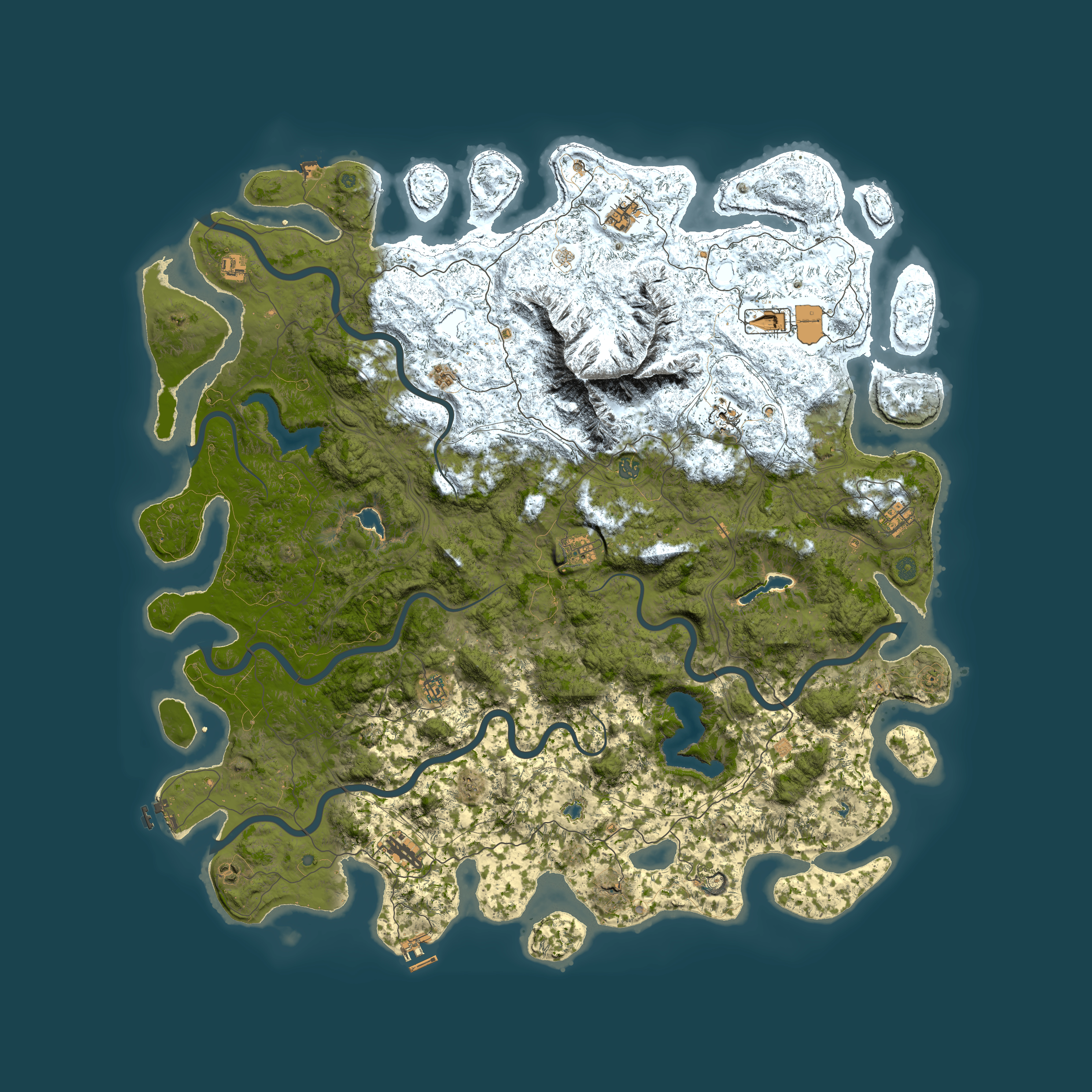 Full top-down render of Rust map seed 1743449800, 6000x6000m
