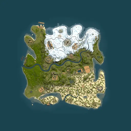 Rust map seed 389839043, 3500x3500m top-down preview