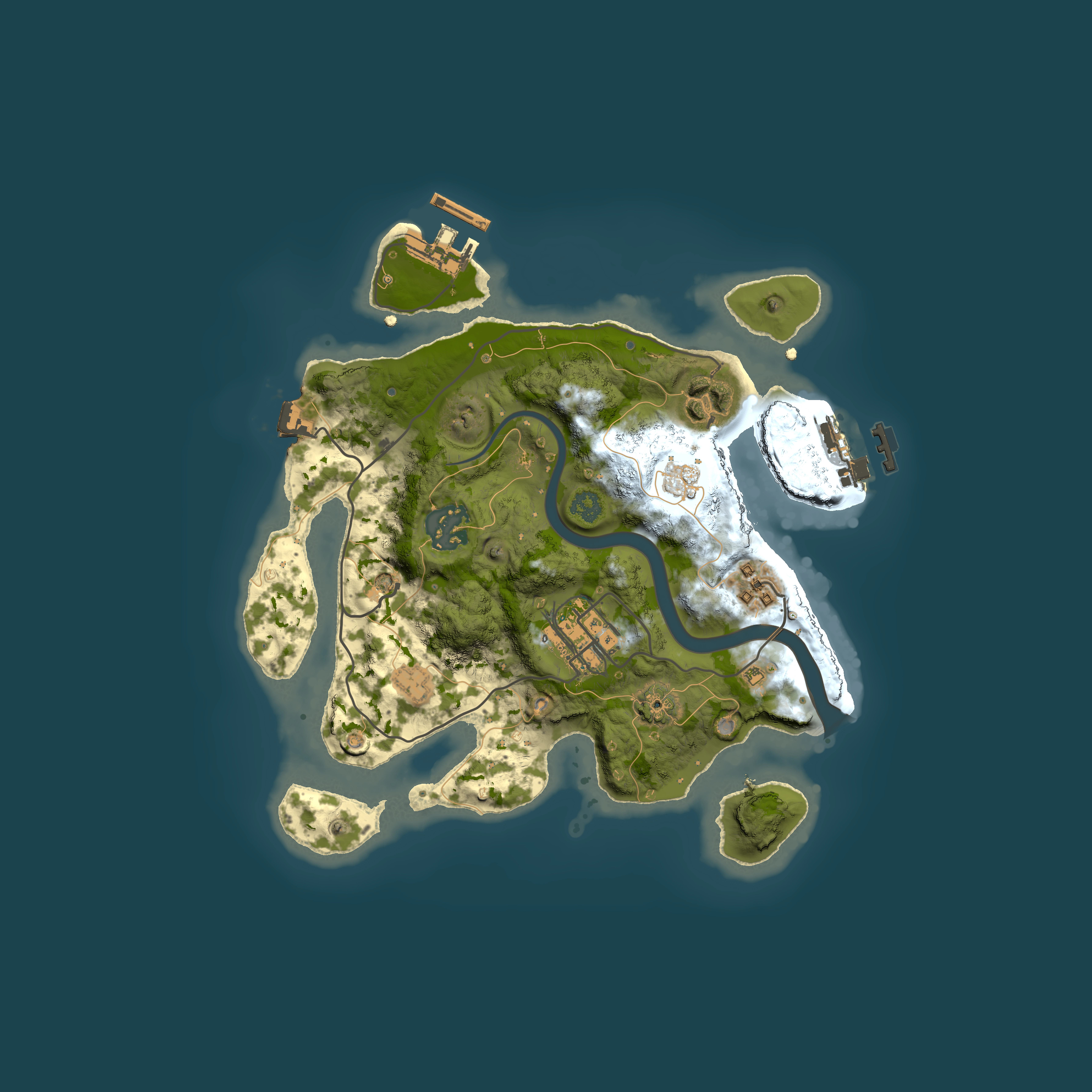 Full top-down render of Rust map seed 1517327528, 2500x2500m