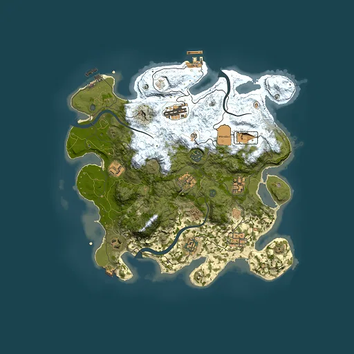 Rust map seed 454067224, 3500x3500m top-down preview