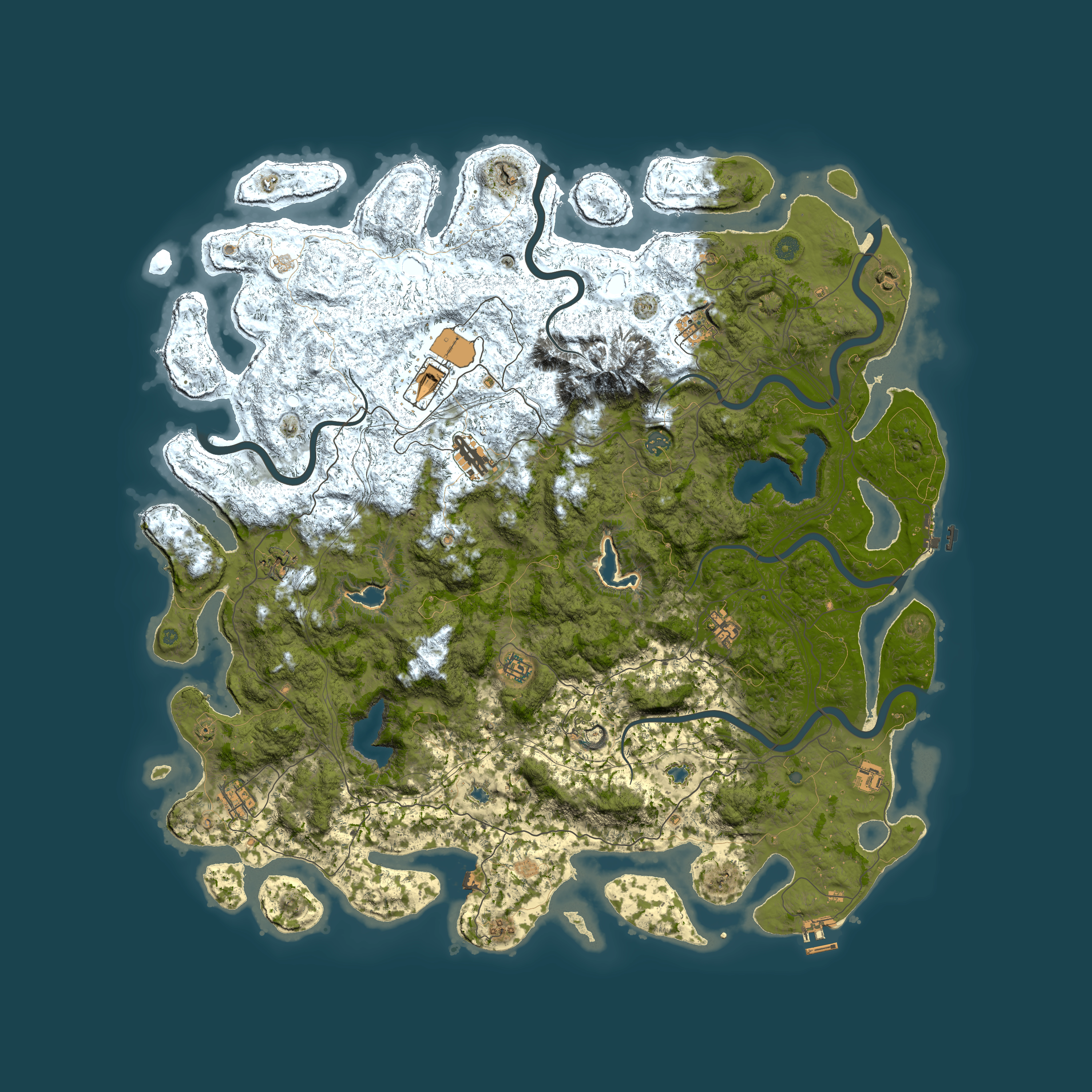Full top-down render of Rust map seed 1433973748, 5500x5500m