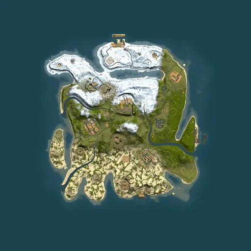 Rust map seed 557283985, 3000x3000m top-down preview