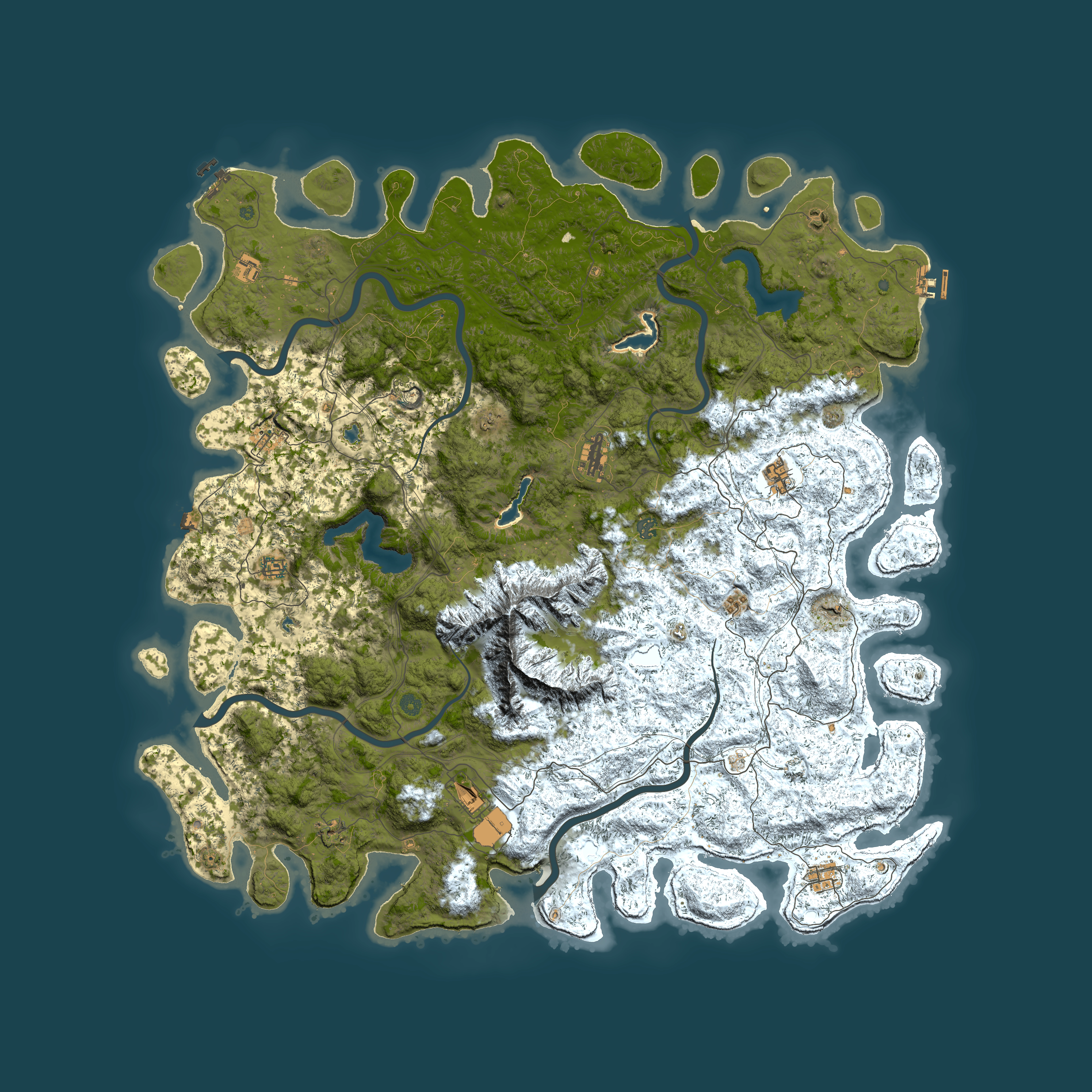 Full top-down render of Rust map seed 1235134680, 6000x6000m