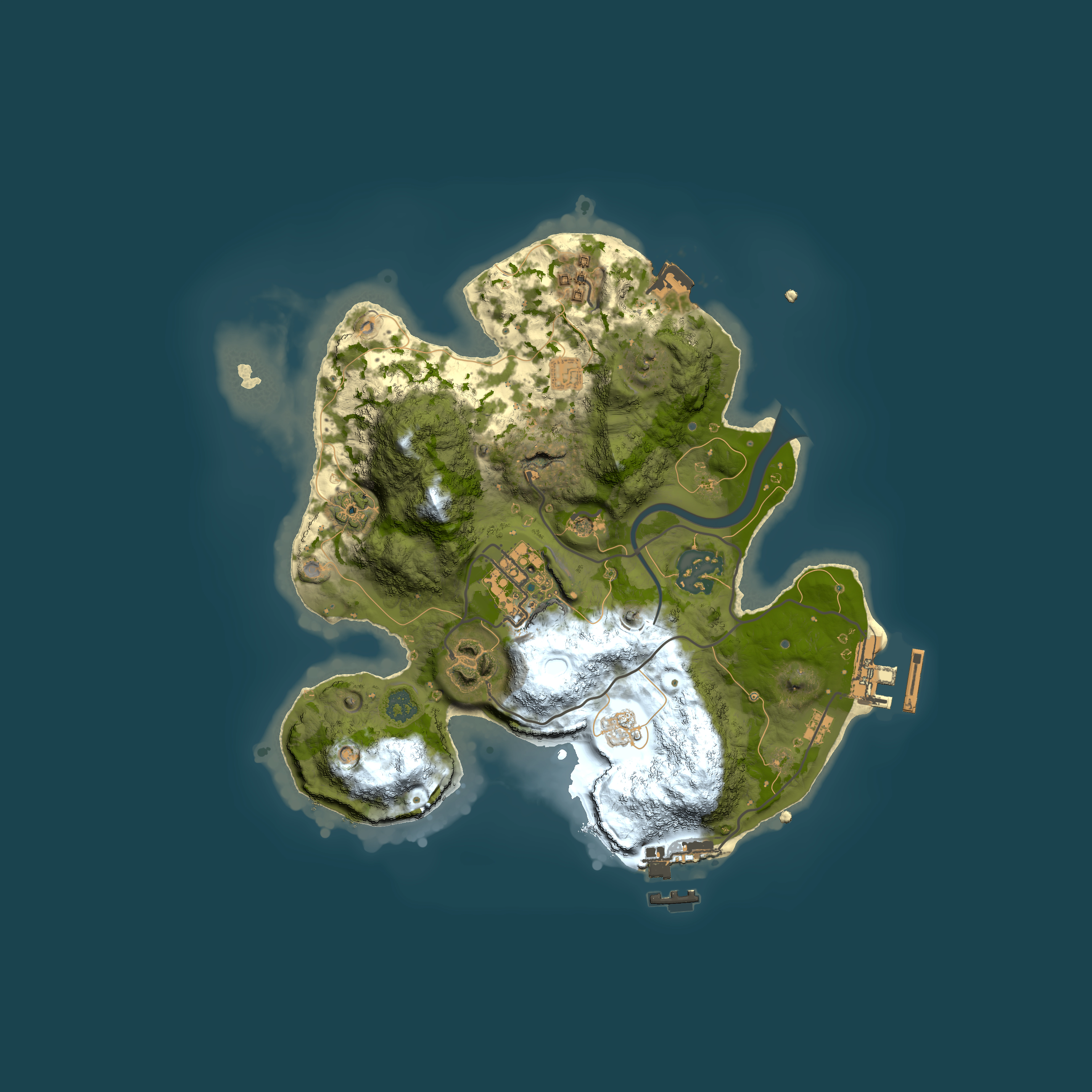 Full top-down render of Rust map seed 567326456, 2500x2500m