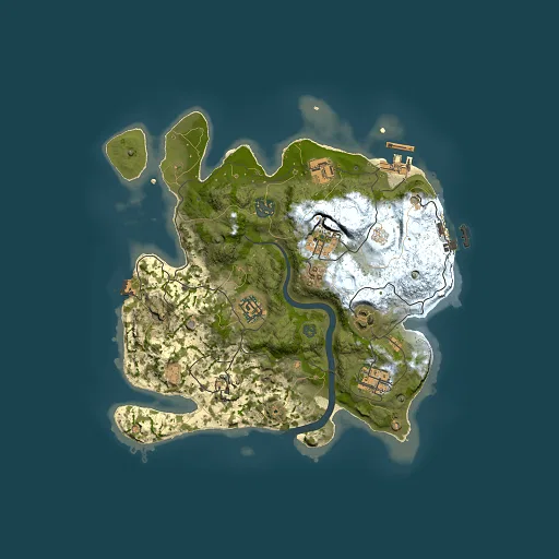 Rust map seed 1641192643, 3000x3000m top-down preview