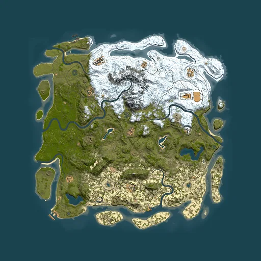 Rust map seed 1037307501, 5500x5500m top-down preview