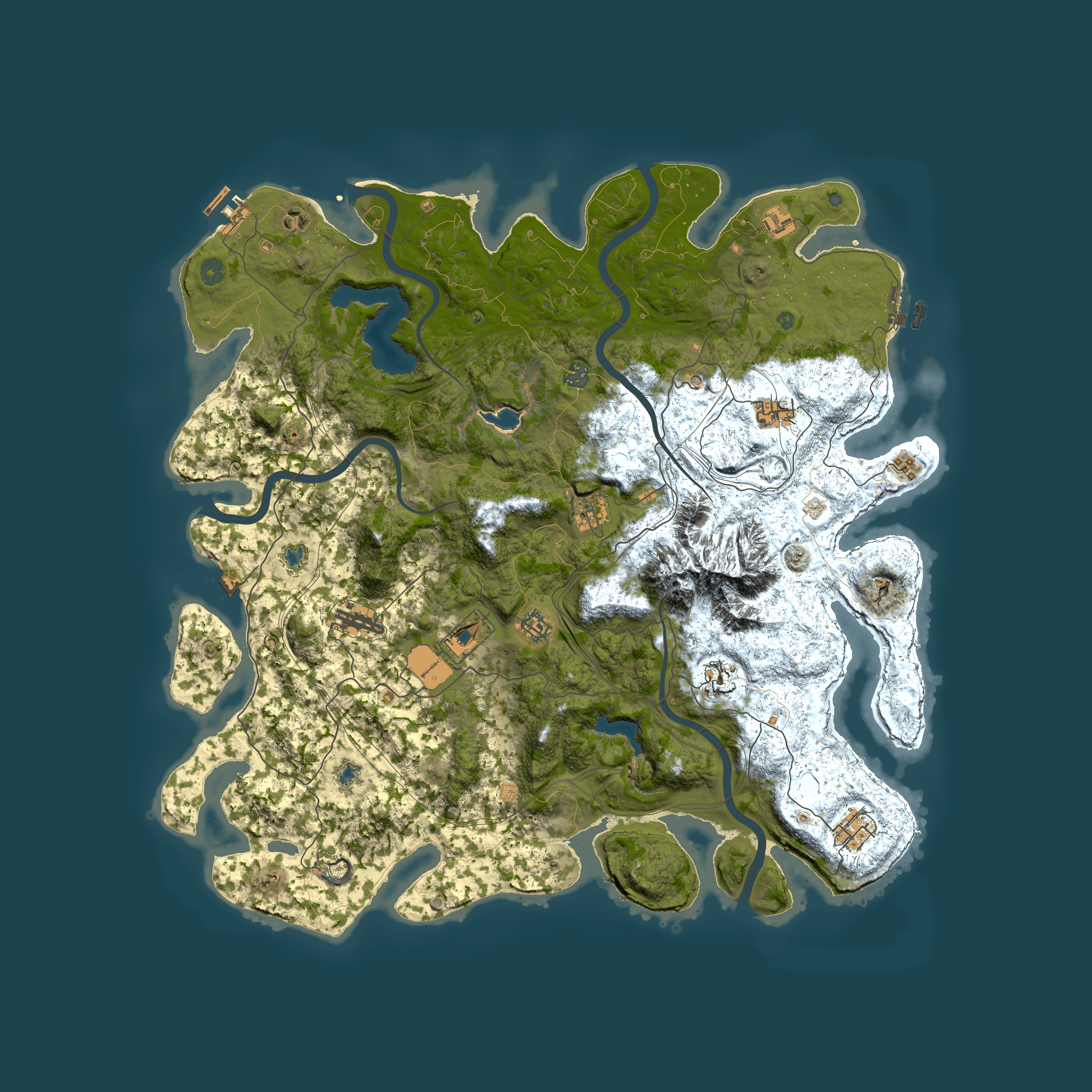 Full top-down render of Rust map seed 679418034, 5000x5000m