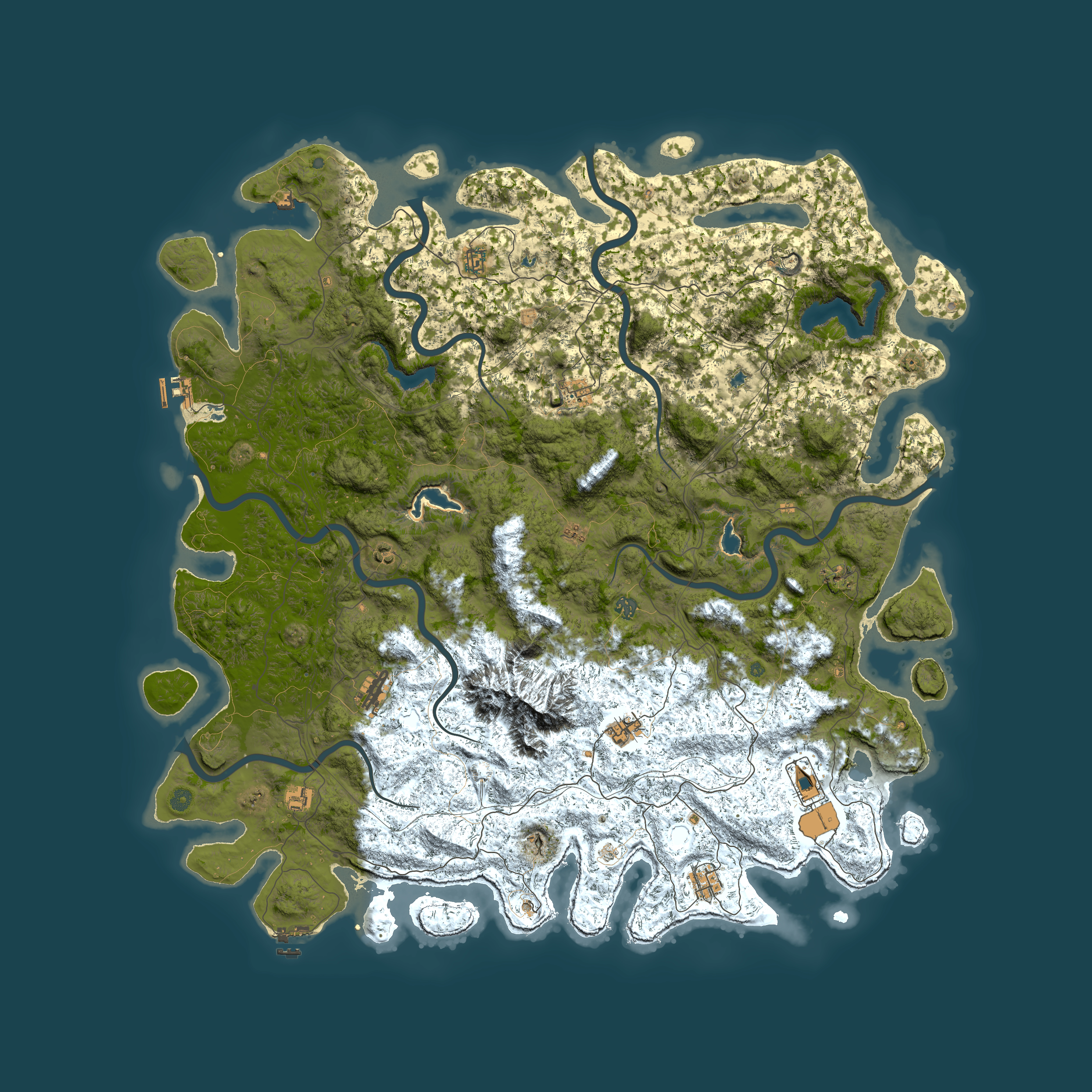 Full top-down render of Rust map seed 298634940, 6000x6000m