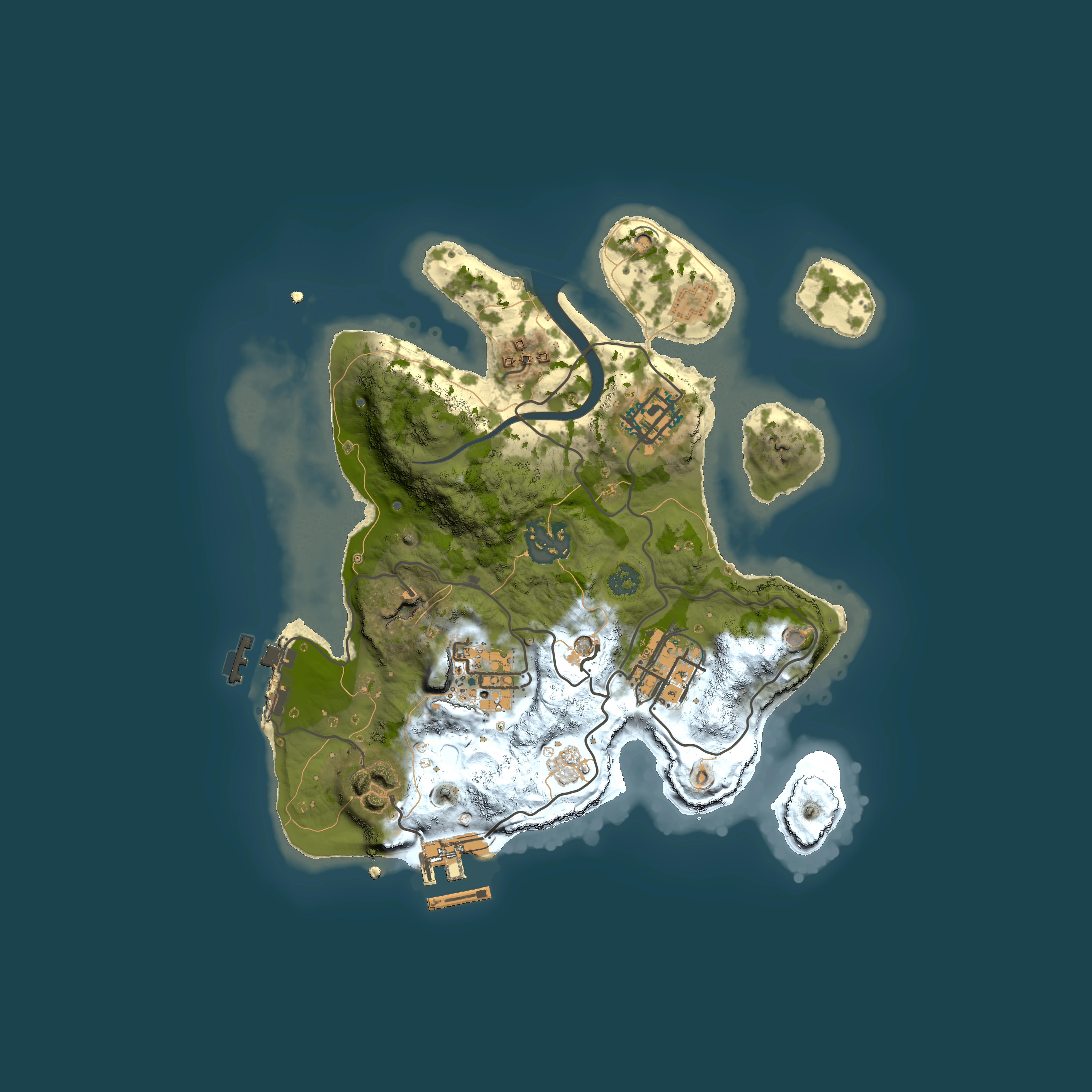 Full top-down render of Rust map seed 1933731776, 2500x2500m
