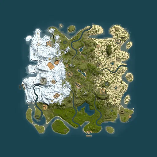 Rust map seed 466523674, 4500x4500m top-down preview