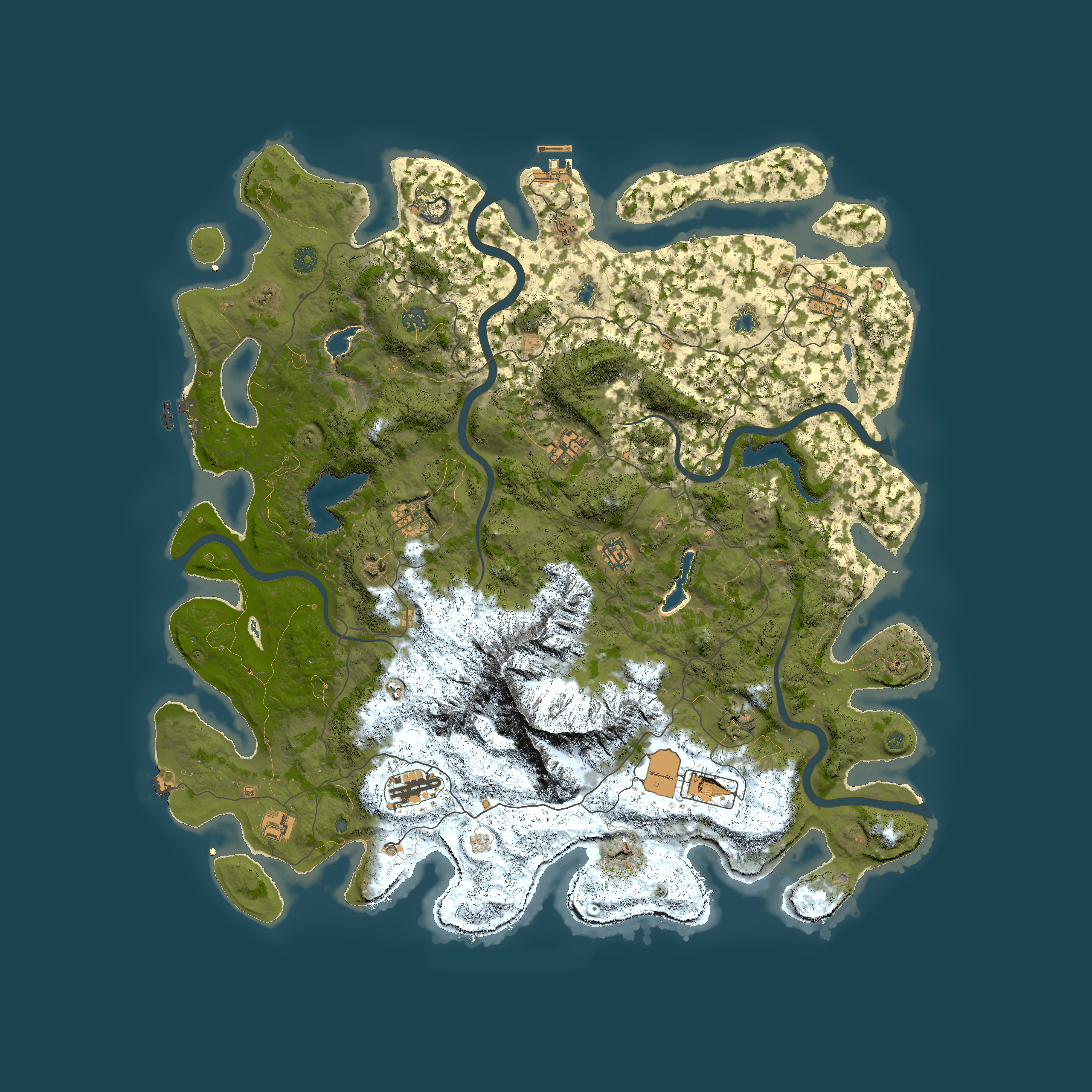 Full top-down render of Rust map seed 1209458903, 5000x5000m