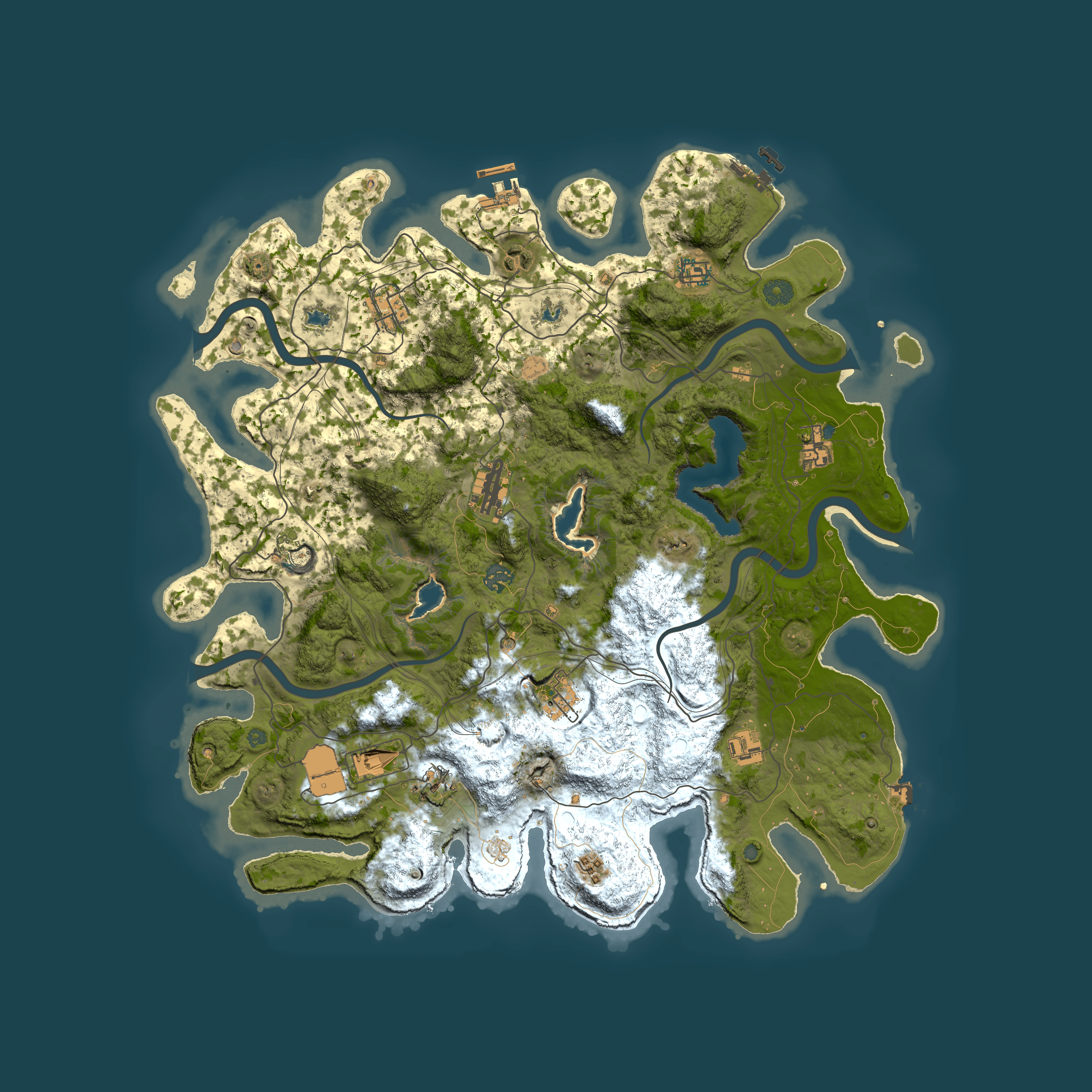 Full top-down render of Rust map seed 1837501888, 4500x4500m