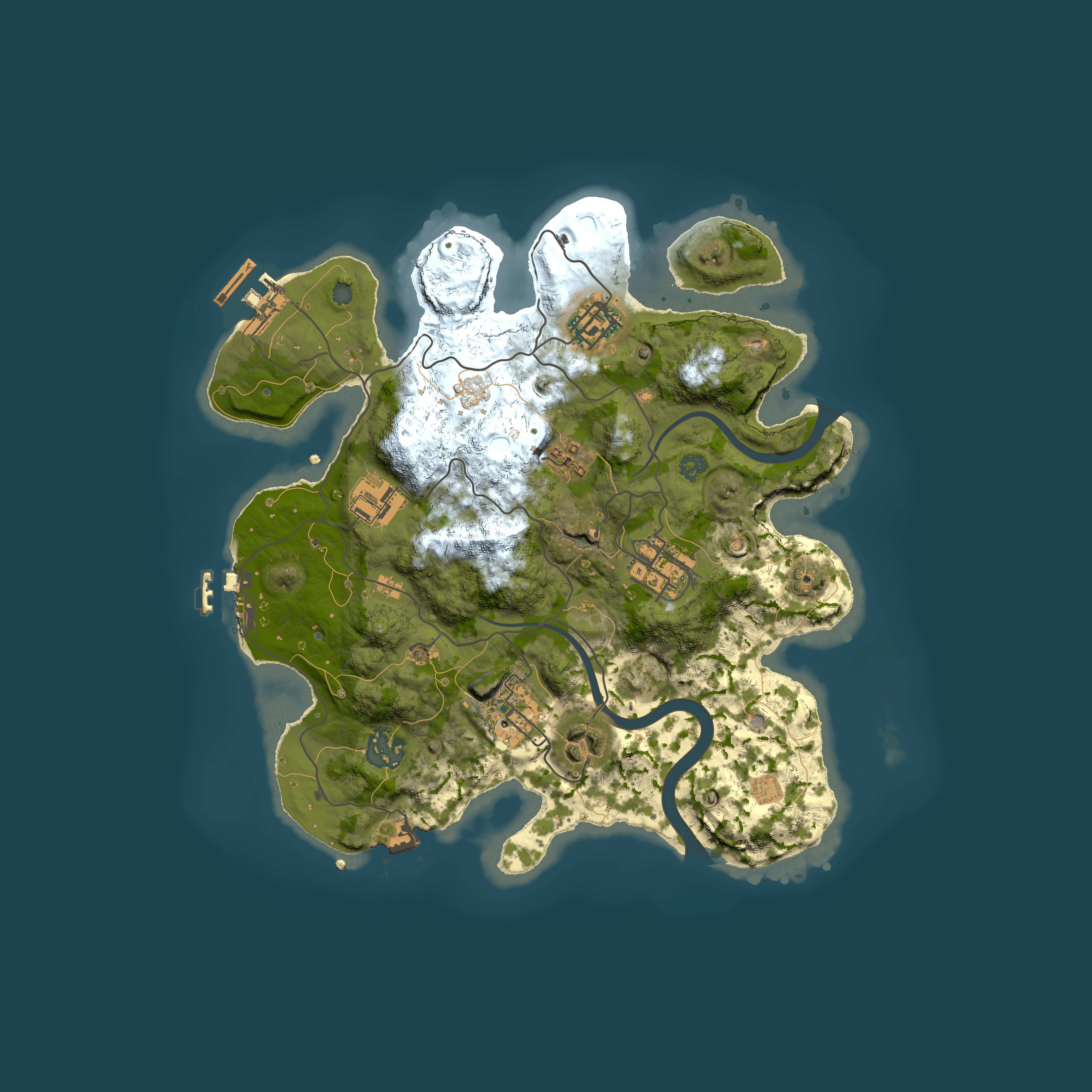 Full top-down render of Rust map seed 940998871, 3000x3000m