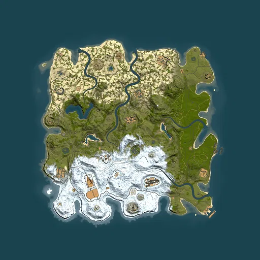 Rust map seed 1568195015, 4500x4500m top-down preview