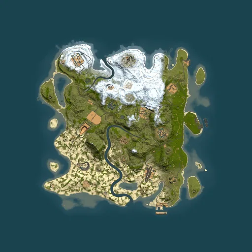 Rust map seed 1315471841, 3500x3500m top-down preview