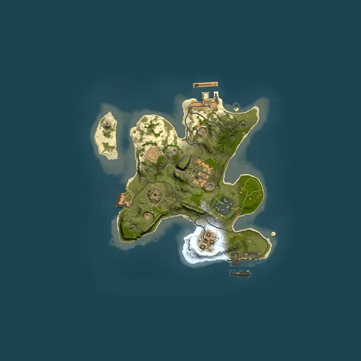 Rust map seed 133222166, 2000x2000m top-down preview