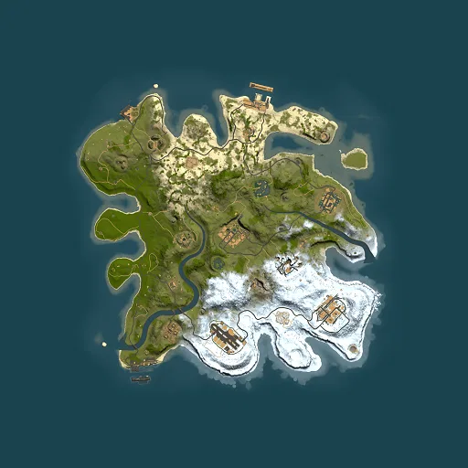 Rust map seed 1342842555, 3000x3000m top-down preview