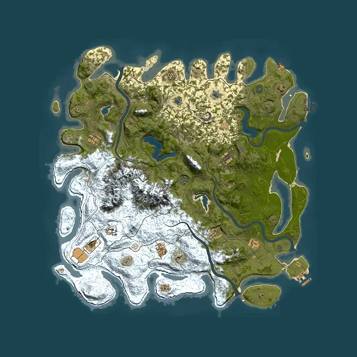 Rust map seed 598699409, 5000x5000m top-down preview
