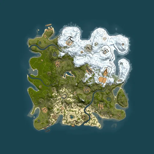 Rust map seed 911678897, 4000x4000m top-down preview