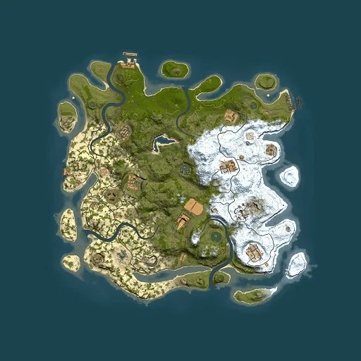Rust map seed 722925739, 4000x4000m top-down preview