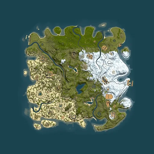 Rust map seed 1858562064, 4500x4500m top-down preview