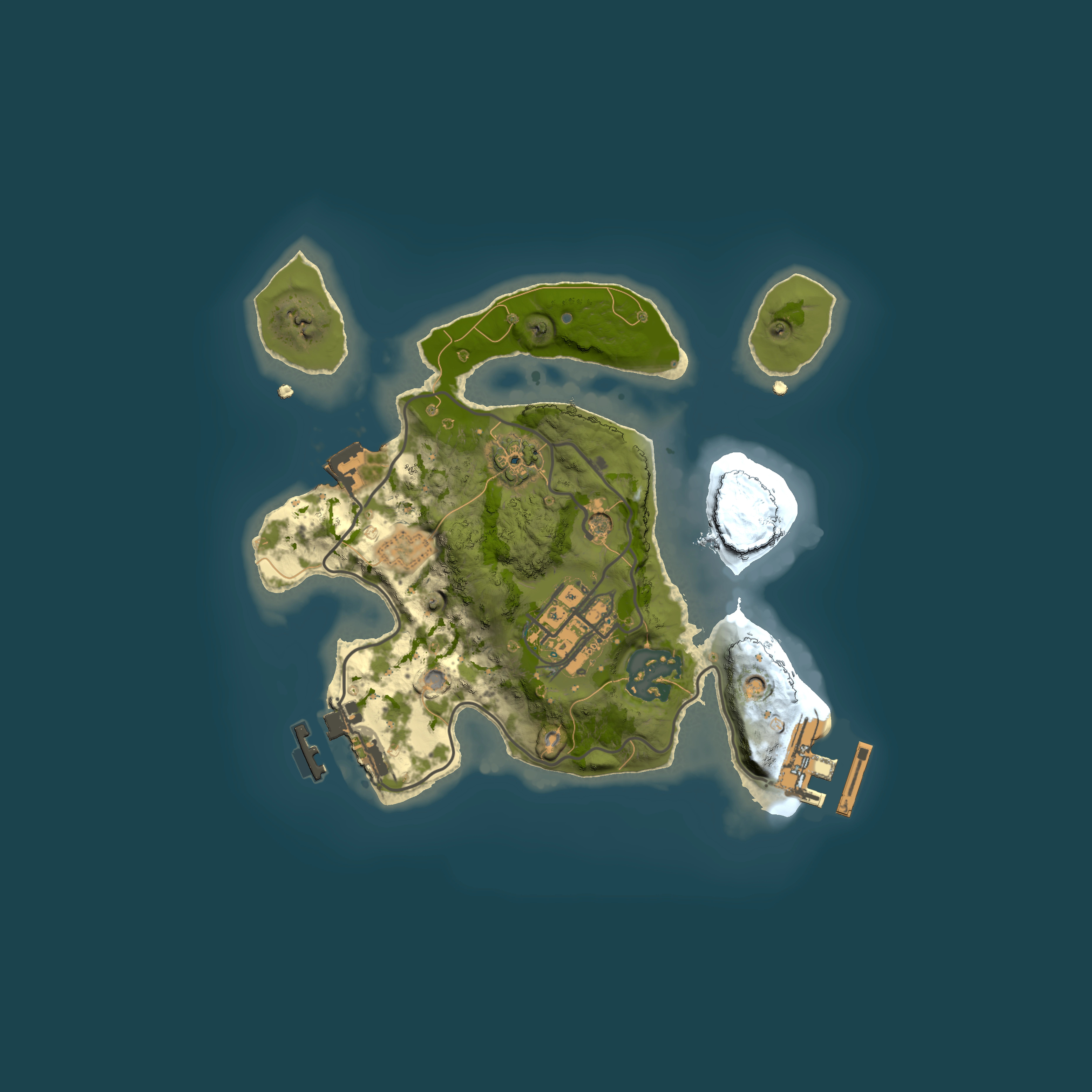 Full top-down render of Rust map seed 181497269, 2000x2000m