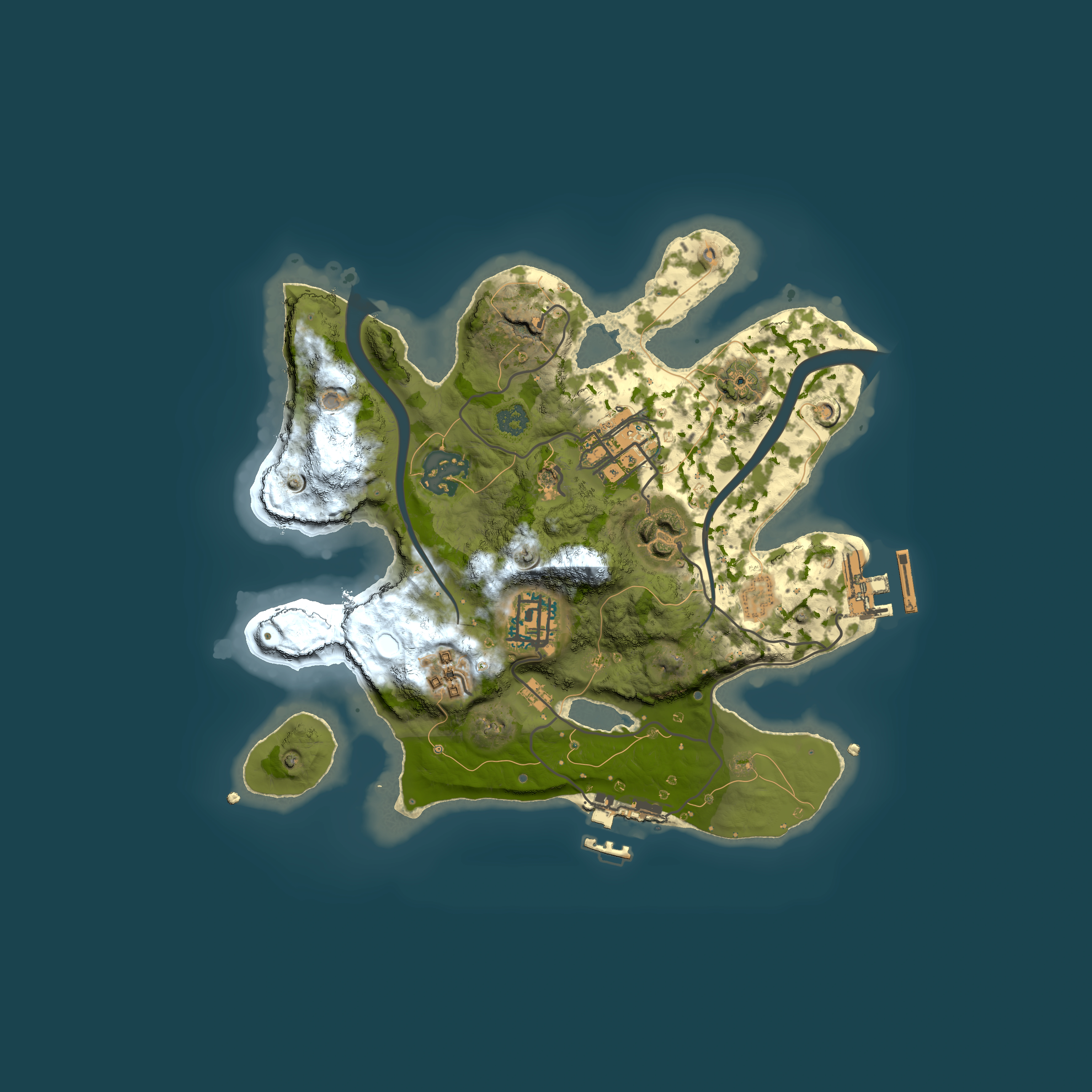 Full top-down render of Rust map seed 180243885, 2500x2500m