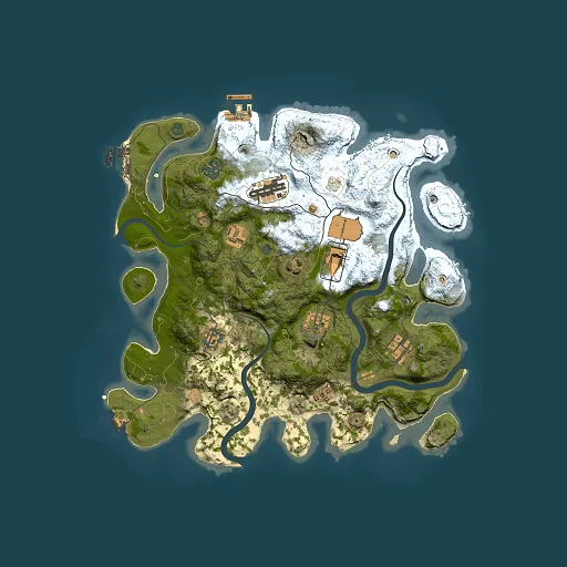 Rust map seed 1214204038, 3500x3500m top-down preview