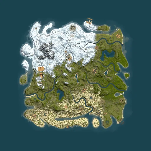 Rust map seed 1373746319, 5000x5000m top-down preview