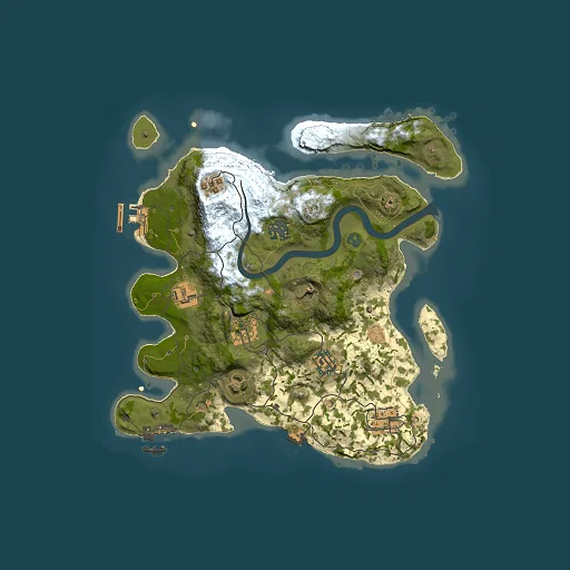 Rust map seed 643134663, 3000x3000m top-down preview