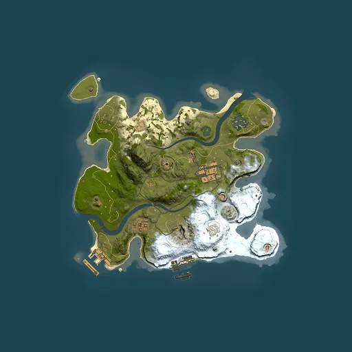 Rust map seed 1214484014, 2500x2500m top-down preview