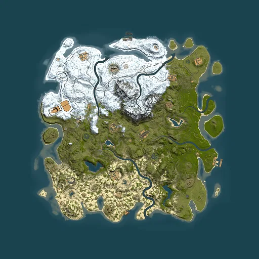 Rust map seed 808510829, 5000x5000m top-down preview