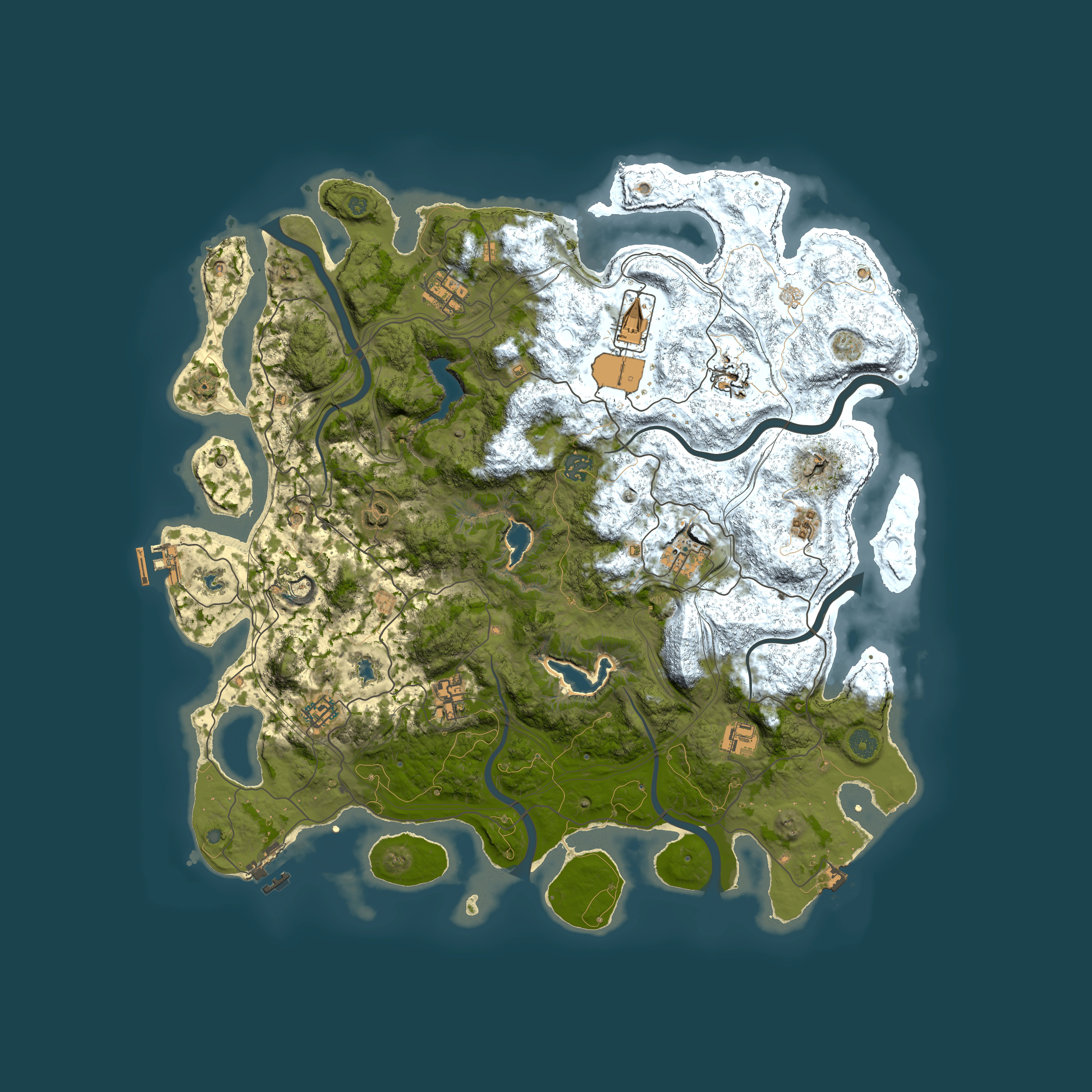 Full top-down render of Rust map seed 849296926, 4500x4500m