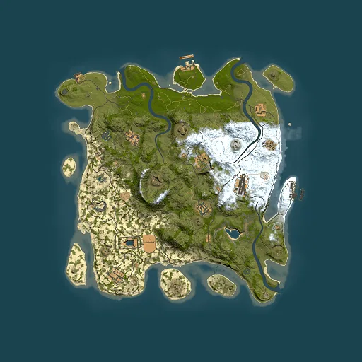 Rust map seed 1303595147, 4000x4000m top-down preview