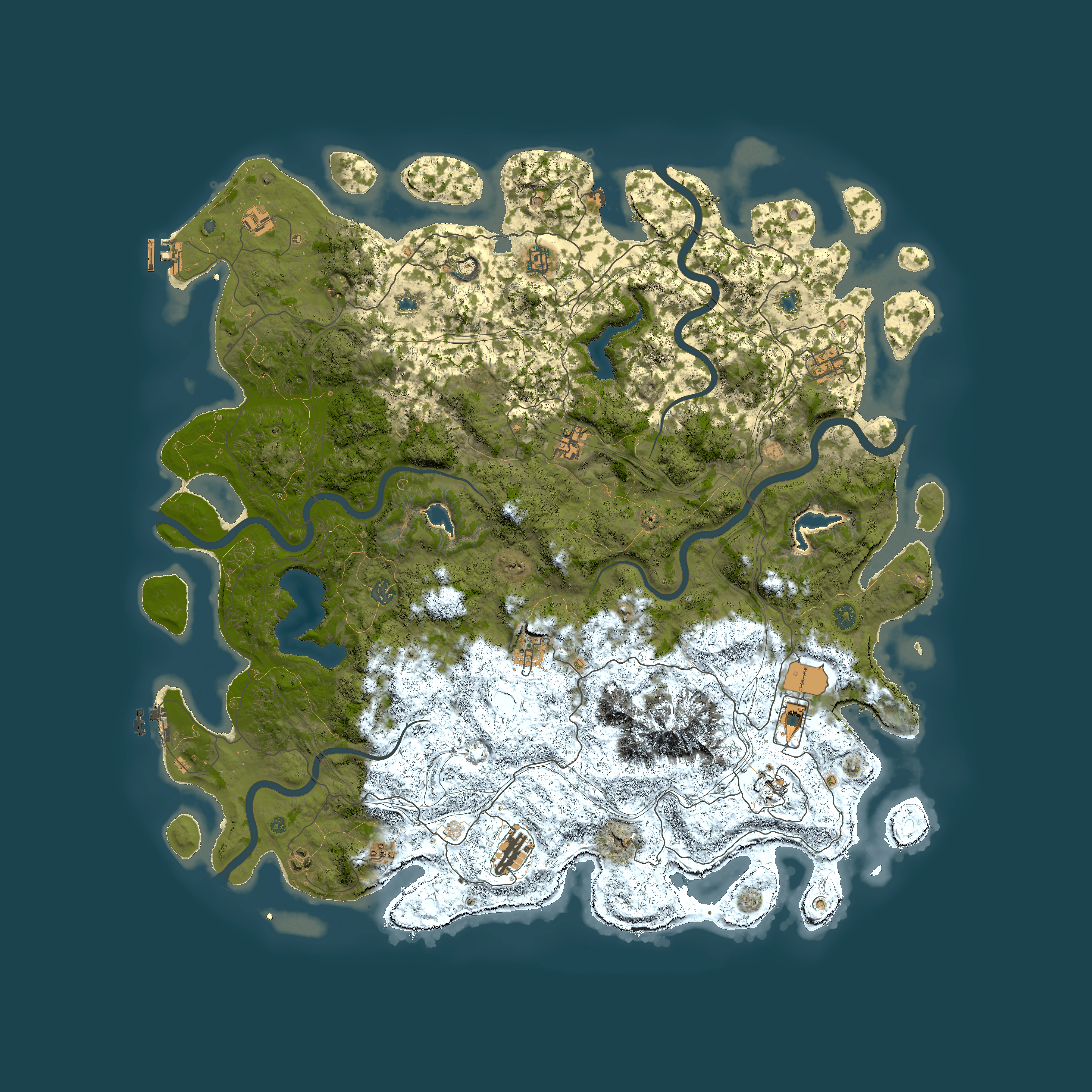 Full top-down render of Rust map seed 988352374, 5500x5500m