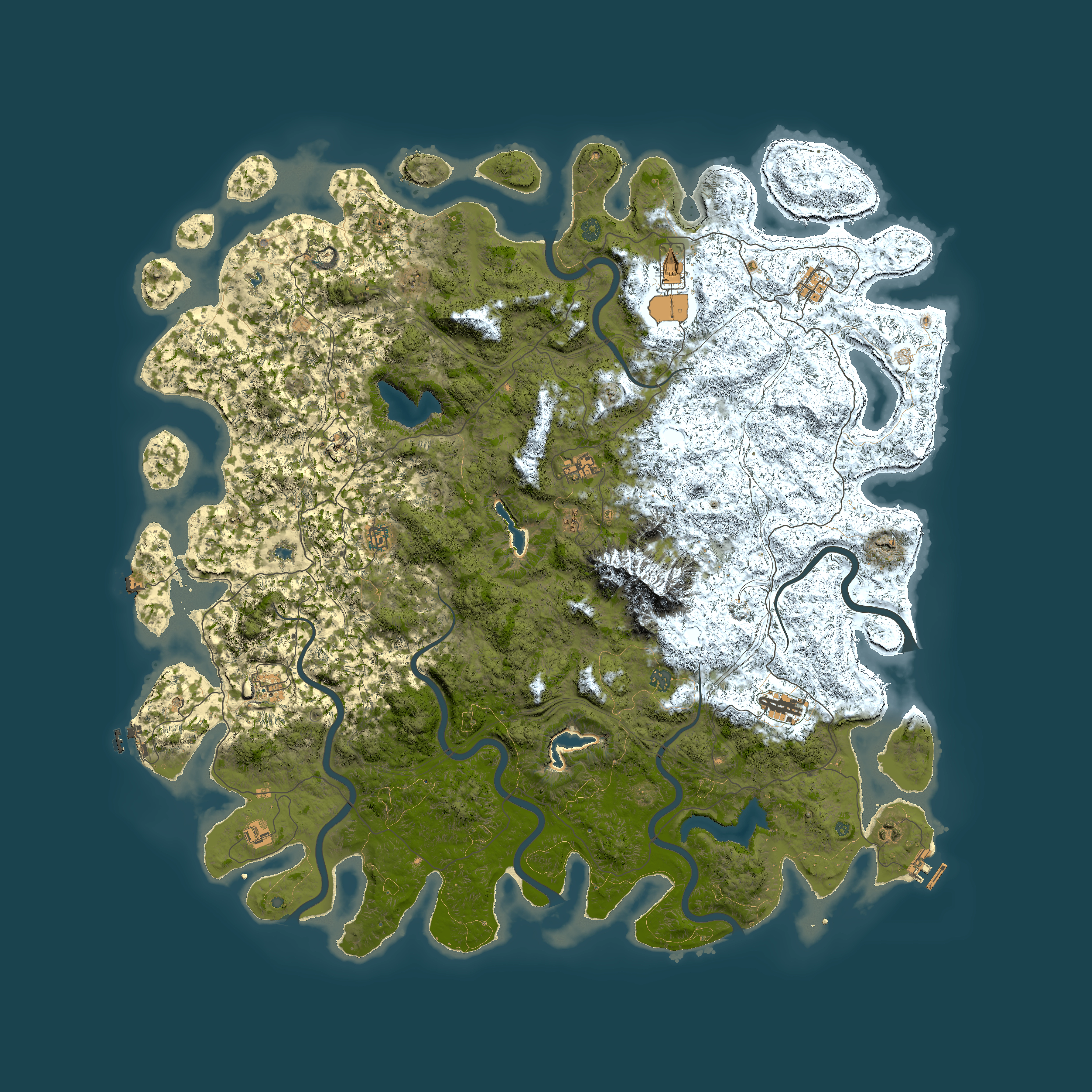 Full top-down render of Rust map seed 1773570066, 6000x6000m