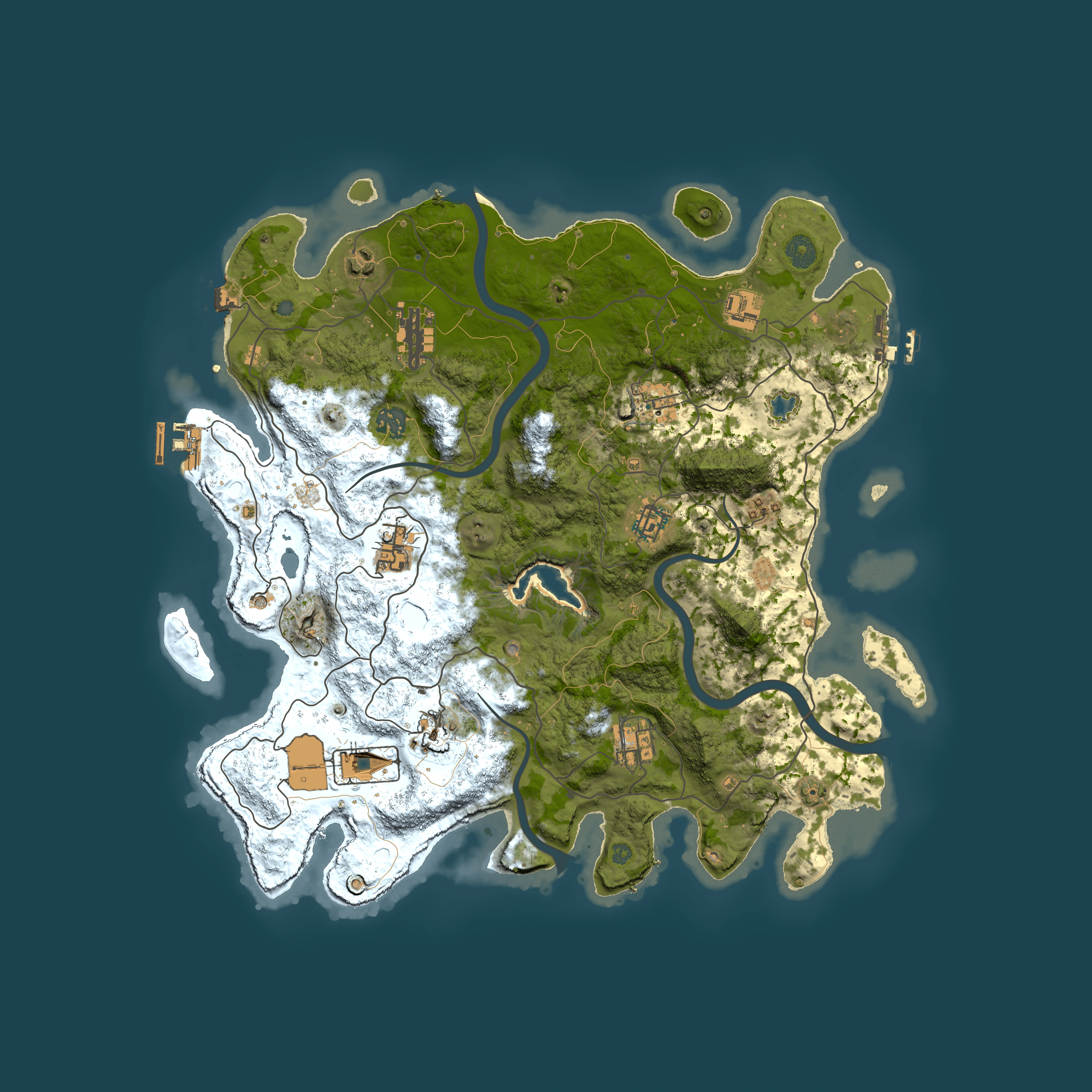 Full top-down render of Rust map seed 603325716, 4000x4000m